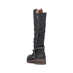 New Women'S High-Shaft Boots Deep Black Ladies Ankle Boots & Boots