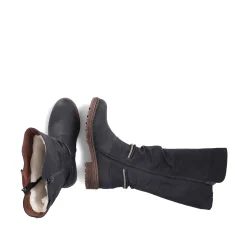 New Women'S High-Shaft Boots Deep Black Ladies Ankle Boots & Boots