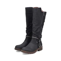 New Women'S High-Shaft Boots Deep Black Ladies Ankle Boots & Boots