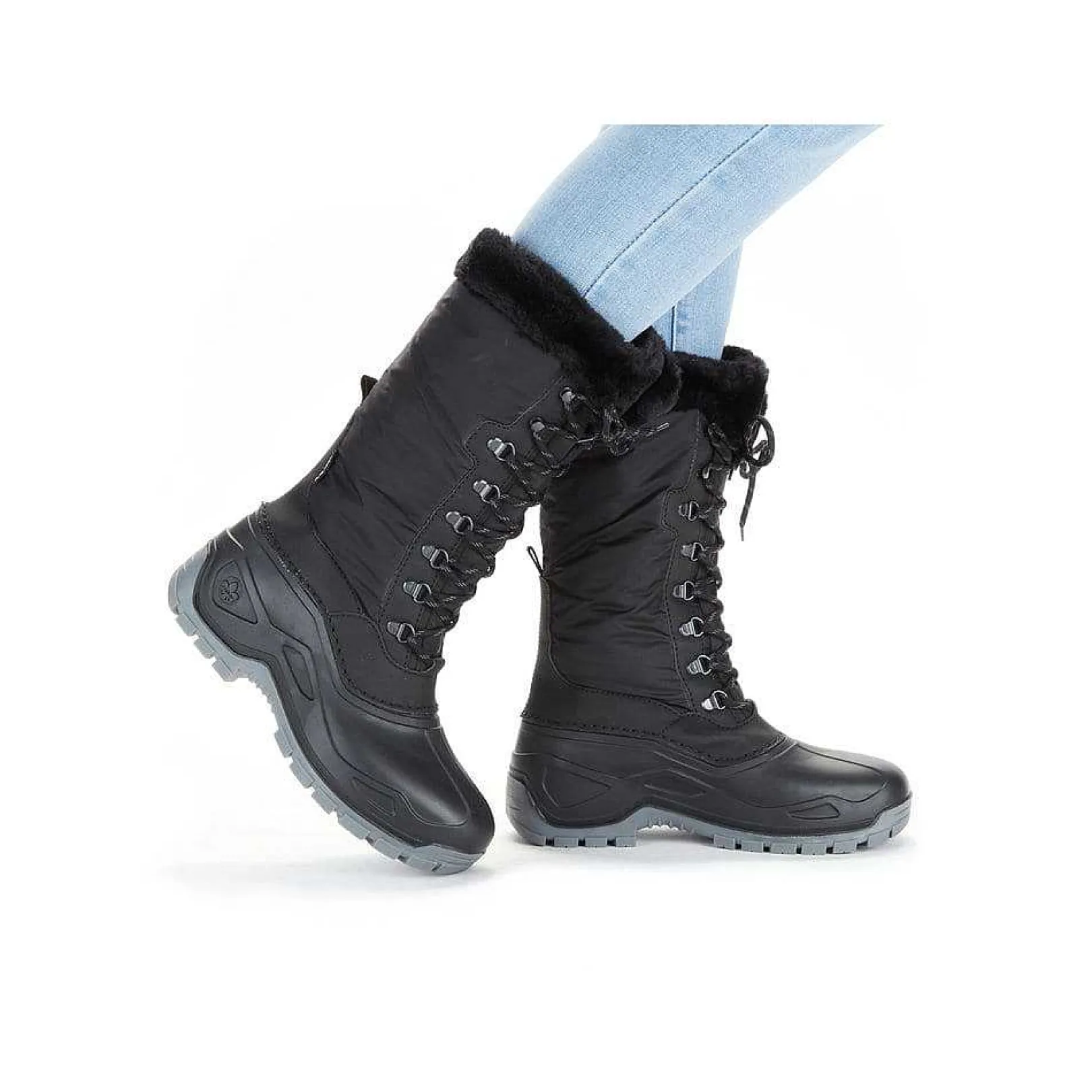 Outlet Women'S High-Shaft Boots Deep Black Ladies Ankle Boots & Boots