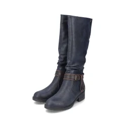 Outlet Women'S High-Shaft Boots Grey-Blue Ladies Ankle Boots & Boots