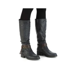 Outlet Women'S High-Shaft Boots Grey-Blue Ladies Ankle Boots & Boots