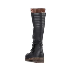 Online Women'S High-Shaft Boots Deep Black Ladies Ankle Boots & Boots