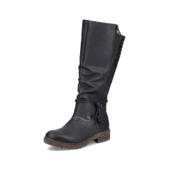 Online Women'S High-Shaft Boots Deep Black Ladies Ankle Boots & Boots