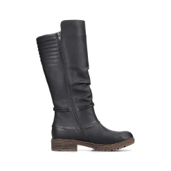 Online Women'S High-Shaft Boots Deep Black Ladies Ankle Boots & Boots