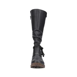 Online Women'S High-Shaft Boots Deep Black Ladies Ankle Boots & Boots