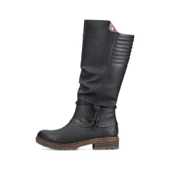 Online Women'S High-Shaft Boots Deep Black Ladies Ankle Boots & Boots