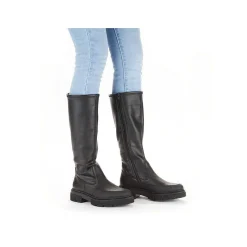 New Women'S High-Shaft Boots Deep Black Ladies Ankle Boots & Boots