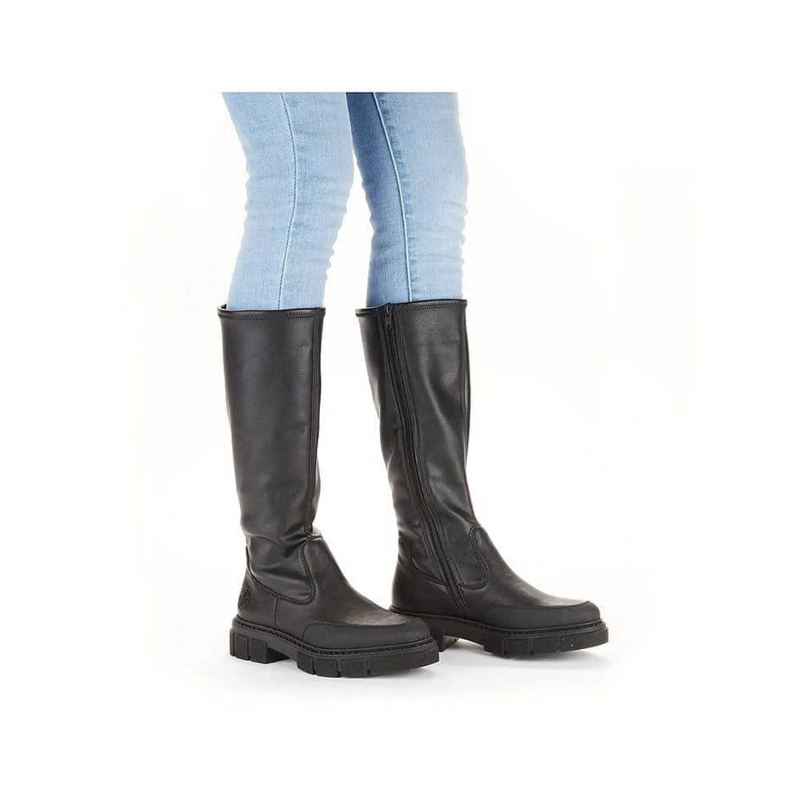 New Women'S High-Shaft Boots Deep Black Ladies Ankle Boots & Boots