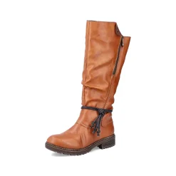 Clearance Women'S High-Shaft Boots Caramel Brown Ladies Ankle Boots & Boots