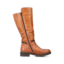 Clearance Women'S High-Shaft Boots Caramel Brown Ladies Ankle Boots & Boots