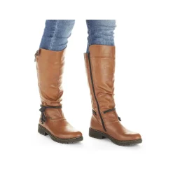 Clearance Women'S High-Shaft Boots Caramel Brown Ladies Ankle Boots & Boots