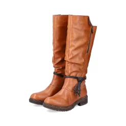 Clearance Women'S High-Shaft Boots Caramel Brown Ladies Ankle Boots & Boots