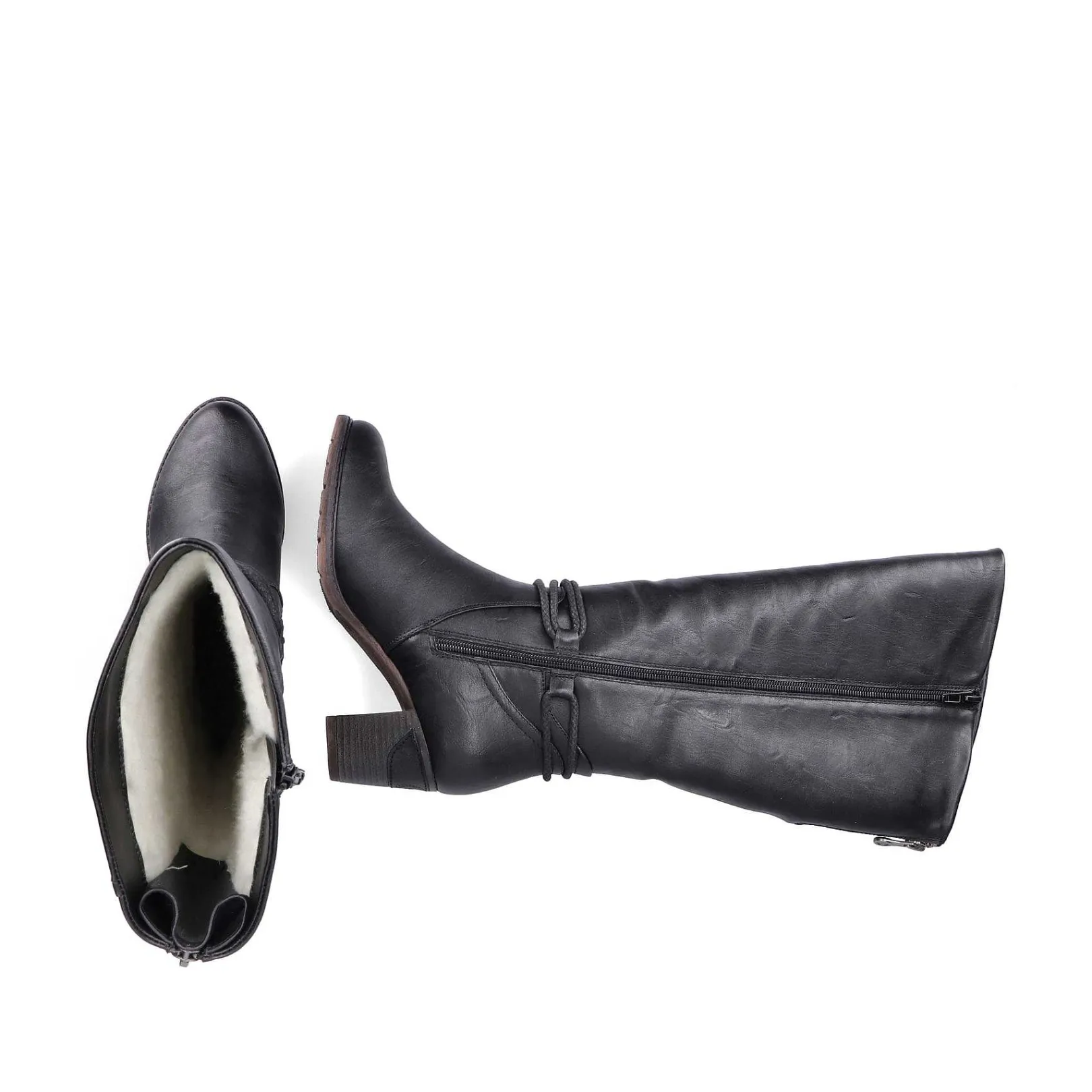 Hot Women'S High-Shaft Boots Deep Black Ladies Ankle Boots & Boots