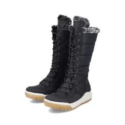 Outlet Women'S High-Shaft Boots Asphalt Black Ladies Ankle Boots & Boots