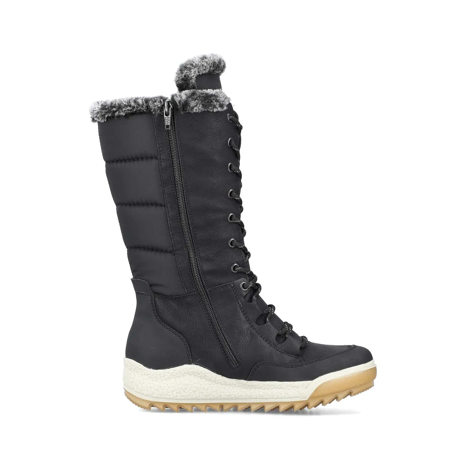 Outlet Women'S High-Shaft Boots Asphalt Black Ladies Ankle Boots & Boots