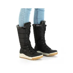 Outlet Women'S High-Shaft Boots Asphalt Black Ladies Ankle Boots & Boots