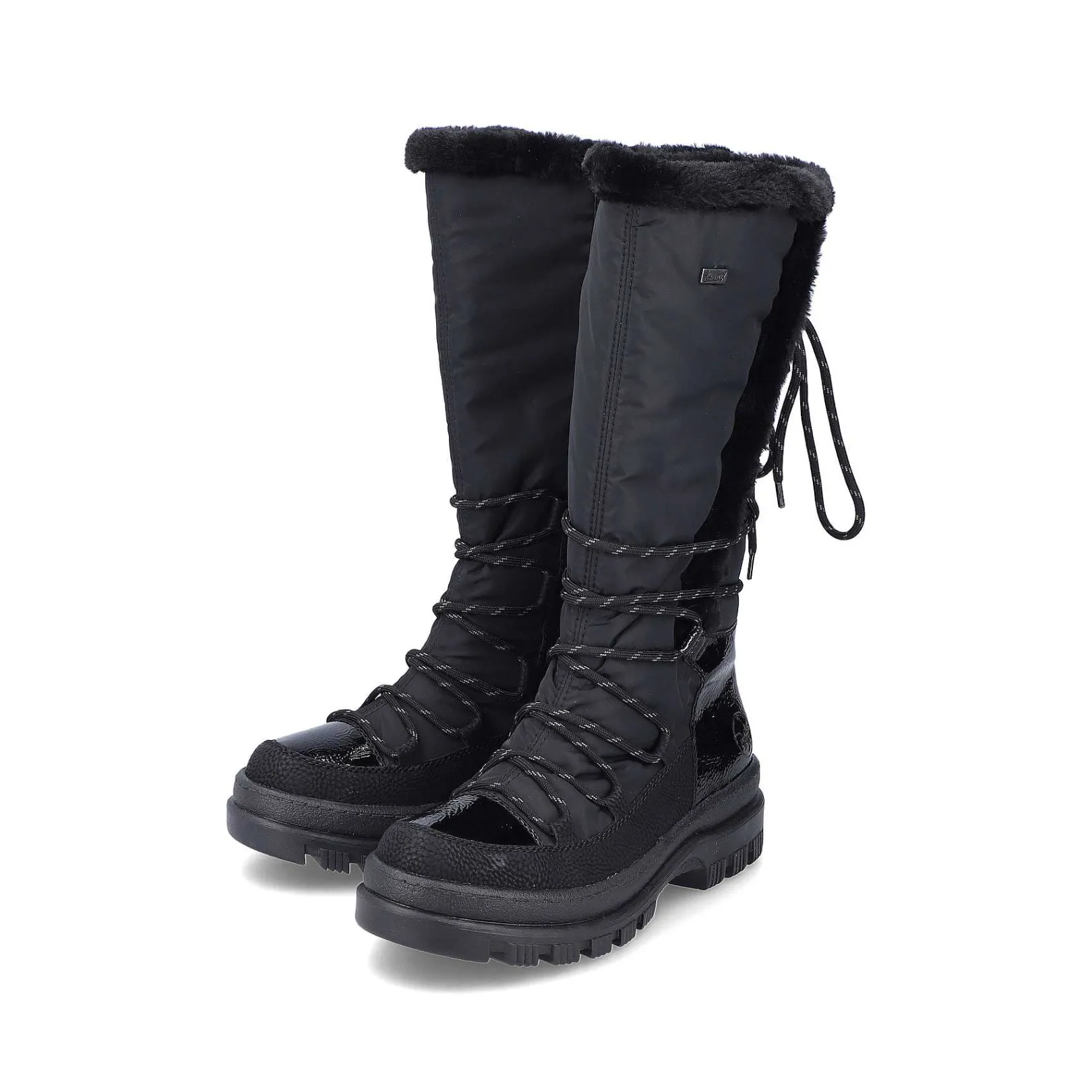 Women'S High-Shaft Boots Graphite Black Ladies Ankle Boots & Boots