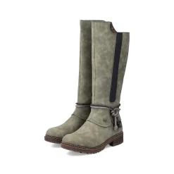 Hot Women'S High-Shaft Boots Leaf Green Ladies Ankle Boots & Boots