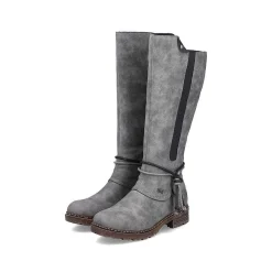 Women'S High-Shaft Boots Steel Gray Ladies Ankle Boots & Boots
