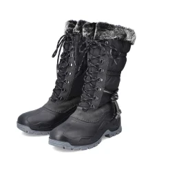 New Women'S High-Shaft Boots Deep Black Ladies Ankle Boots & Boots