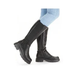 Hot Women'S High-Shaft Boots, Glossy Black Ladies Ankle Boots & Boots