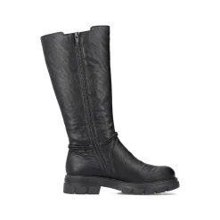 Hot Women'S High-Shaft Boots, Glossy Black Ladies Ankle Boots & Boots