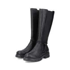Hot Women'S High-Shaft Boots, Glossy Black Ladies Ankle Boots & Boots