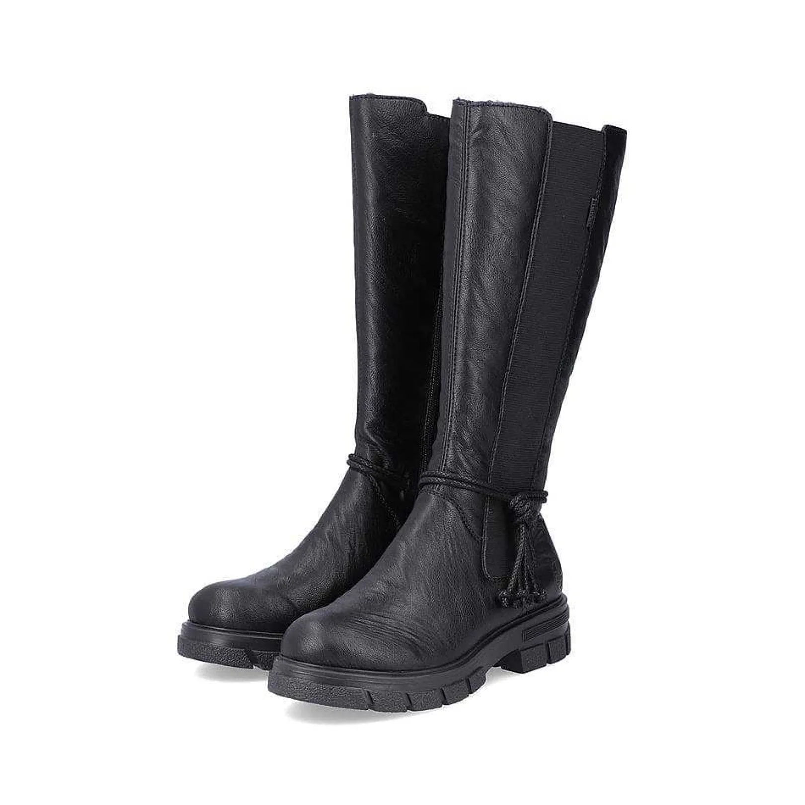 Hot Women'S High-Shaft Boots, Glossy Black Ladies Ankle Boots & Boots