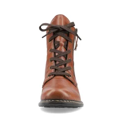 New Women'S Laced Boots Caramel Brown Ladies Ankle Boots & Boots