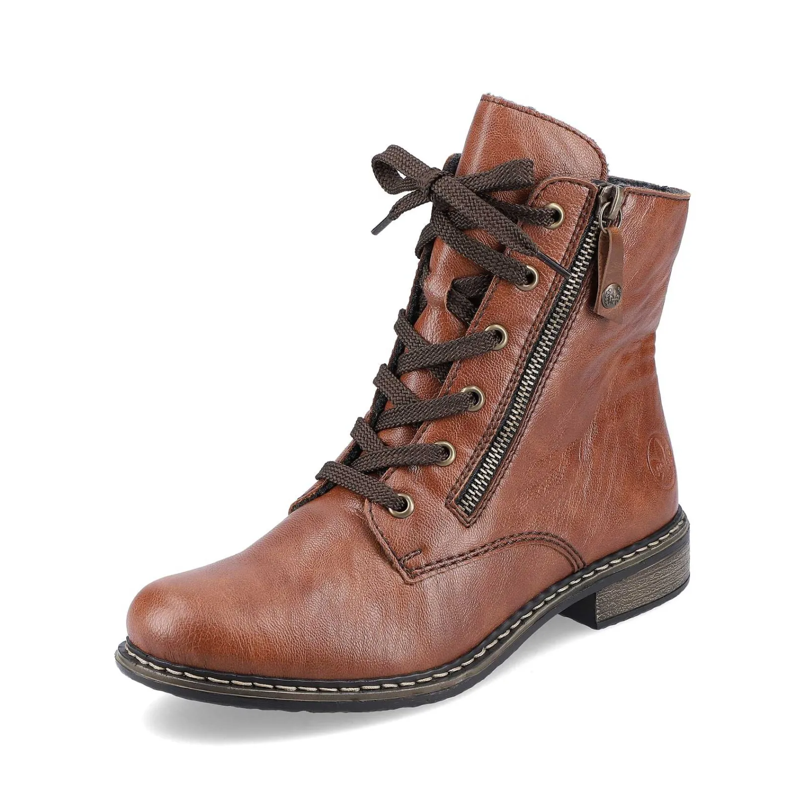 New Women'S Laced Boots Caramel Brown Ladies Ankle Boots & Boots