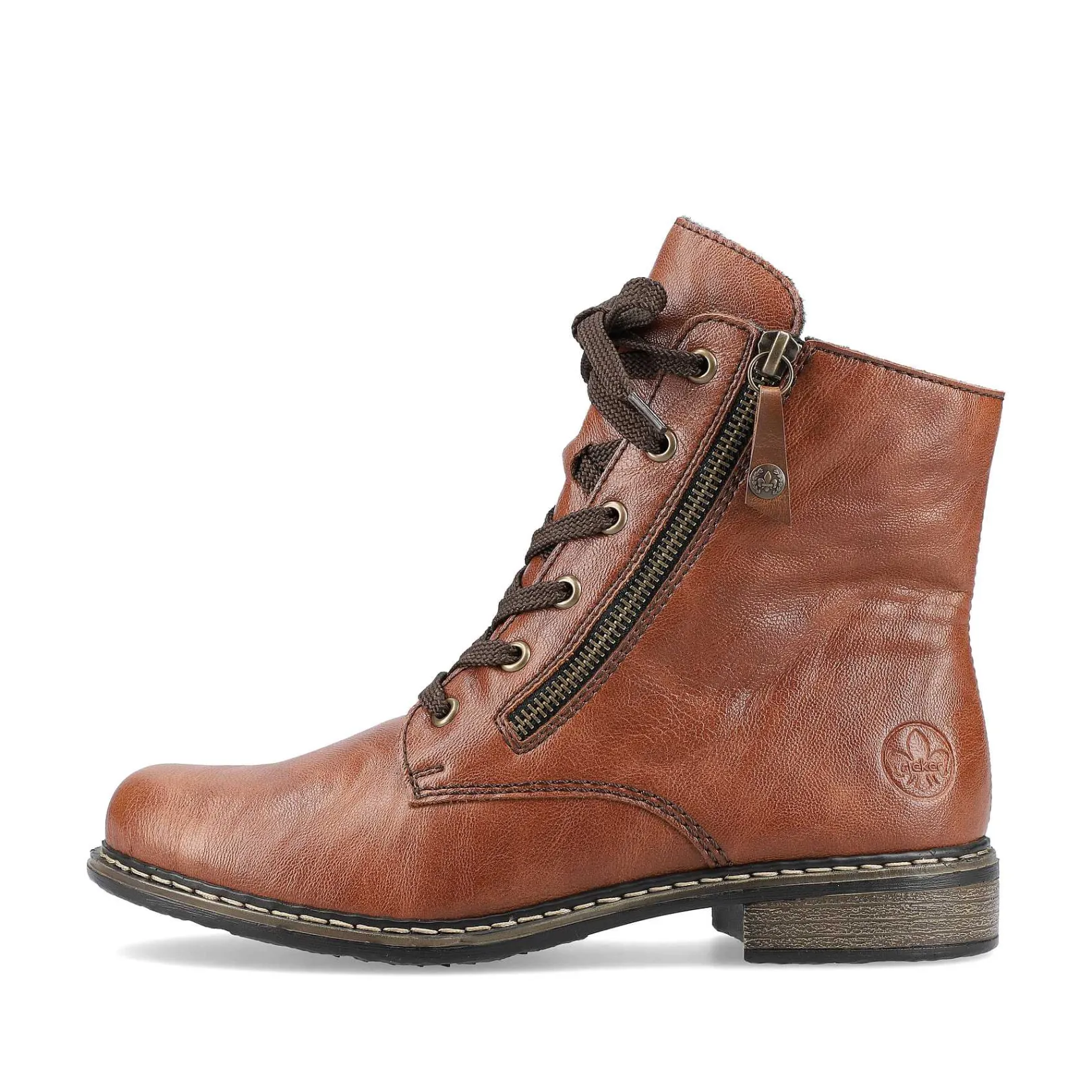 New Women'S Laced Boots Caramel Brown Ladies Ankle Boots & Boots