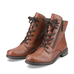 New Women'S Laced Boots Caramel Brown Ladies Ankle Boots & Boots