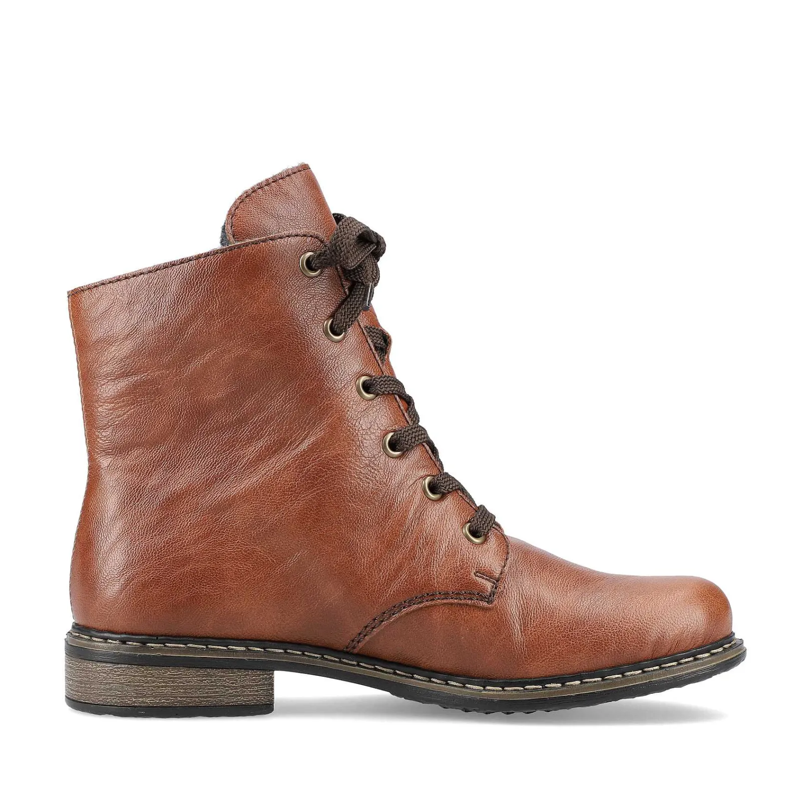 New Women'S Laced Boots Caramel Brown Ladies Ankle Boots & Boots