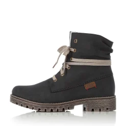 Sale Women'S Laced Boots Ocean Blue Ladies Ankle Boots & Boots