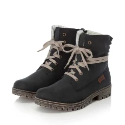 Sale Women'S Laced Boots Ocean Blue Ladies Ankle Boots & Boots