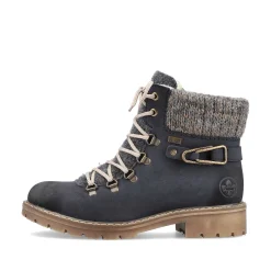 Sale Women'S Laced Boots Ocean Blue Ladies Ankle Boots & Boots