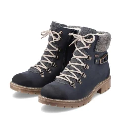 Sale Women'S Laced Boots Ocean Blue Ladies Ankle Boots & Boots