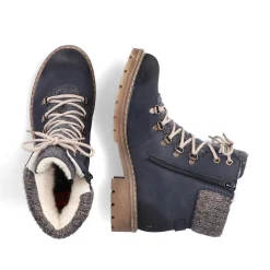 Sale Women'S Laced Boots Ocean Blue Ladies Ankle Boots & Boots