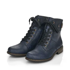 Clearance Women'S Laced Boots Ocean Blue Ladies Ankle Boots & Boots