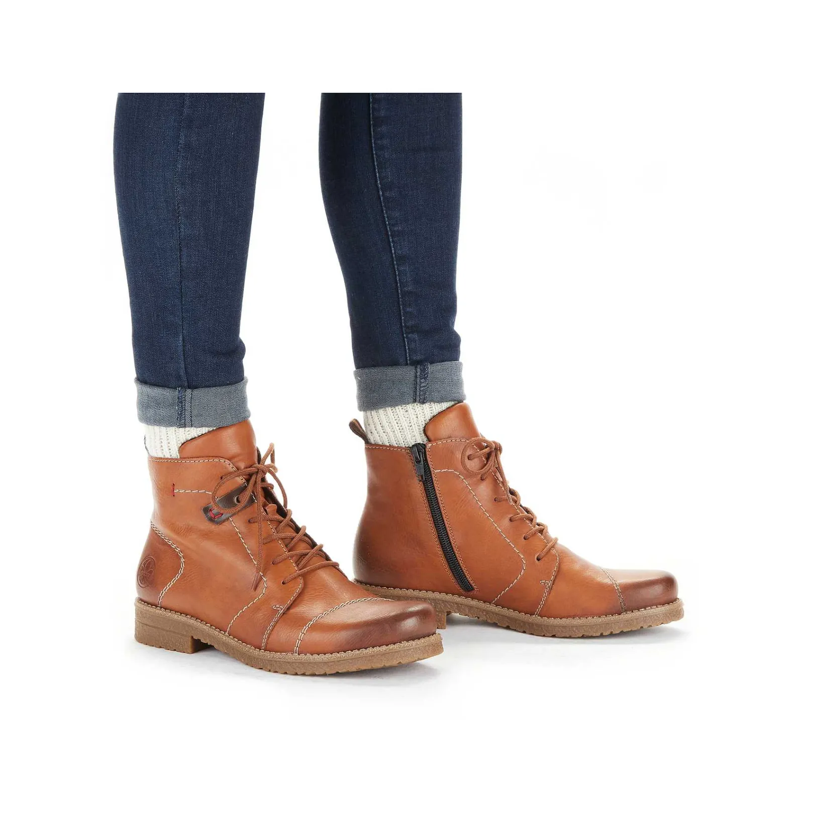 Best Women'S Laced Boots Caramel Brown Ladies Ankle Boots & Boots