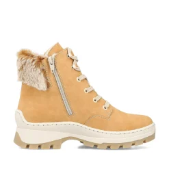 Sale Women'S Laced Boots Caramel Brown Ladies Ankle Boots & Boots