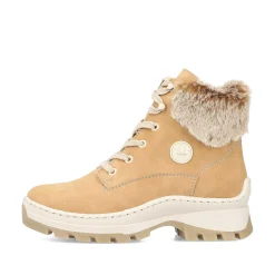 Sale Women'S Laced Boots Caramel Brown Ladies Ankle Boots & Boots