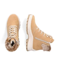 Sale Women'S Laced Boots Caramel Brown Ladies Ankle Boots & Boots