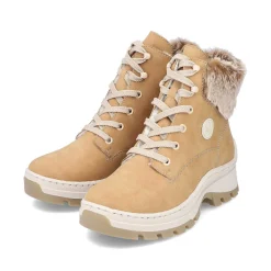Sale Women'S Laced Boots Caramel Brown Ladies Ankle Boots & Boots