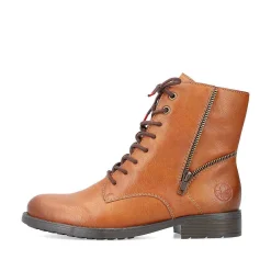 Online Women'S Laced Boots Caramel Brown Ladies Ankle Boots & Boots