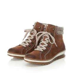 Discount Women'S Laced Boots Caramel Brown Ladies Ankle Boots & Boots