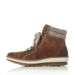 Discount Women'S Laced Boots Caramel Brown Ladies Ankle Boots & Boots