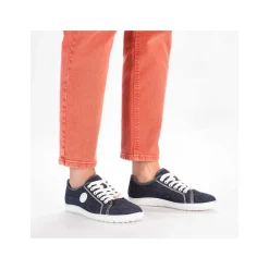 Outlet Women'S Lace-Up Shoes Navy Blue Ladies Vegan