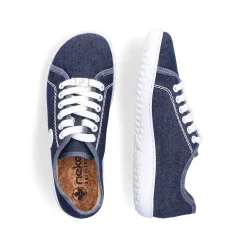 Outlet Women'S Lace-Up Shoes Navy Blue Ladies Vegan